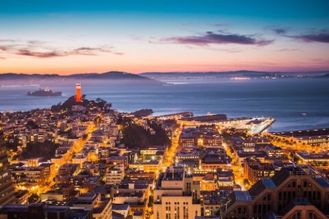 arial view of san francisco cityscape
