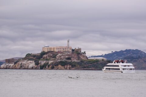 san francisco boat tours ferry to alcatraz island in the bay