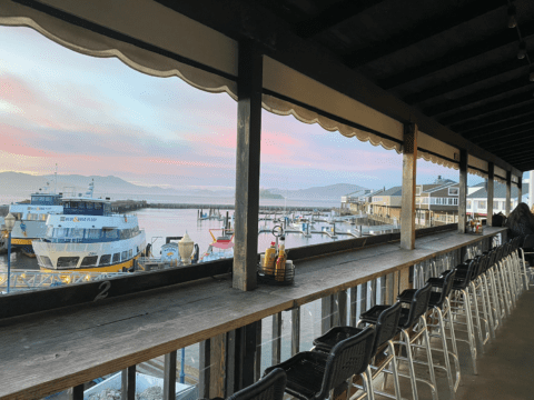 The patio at Eagle Cafe